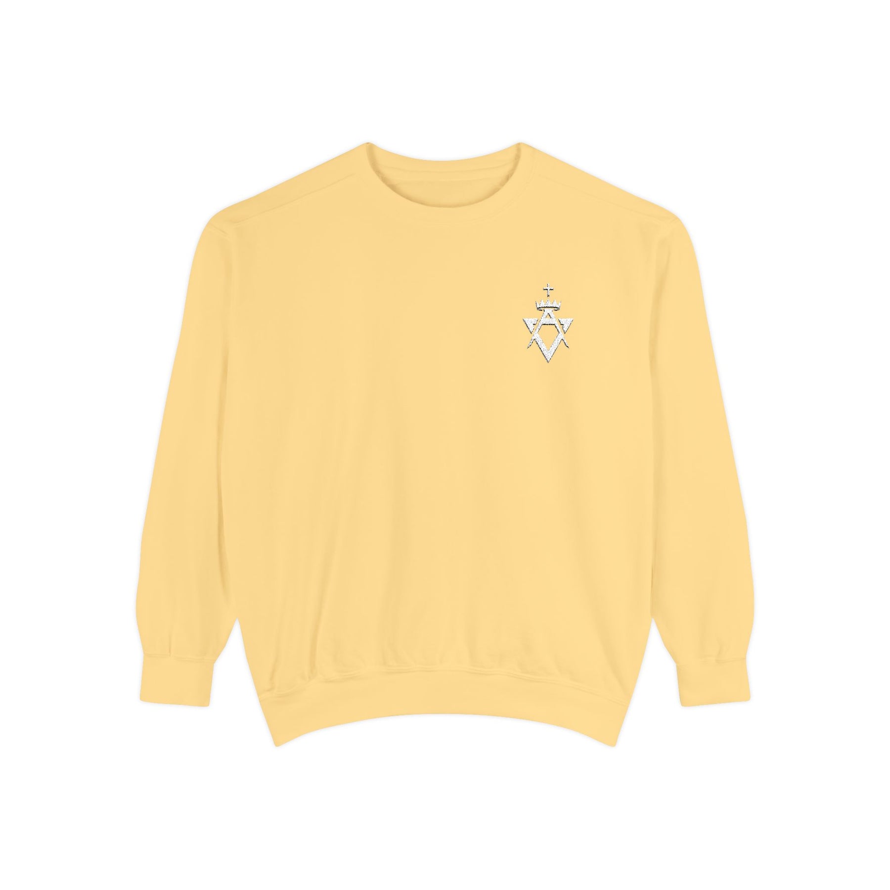 Allied Masonic Degrees Sweatshirt - Embroidered White AMD Emblem - Bricks Masons
