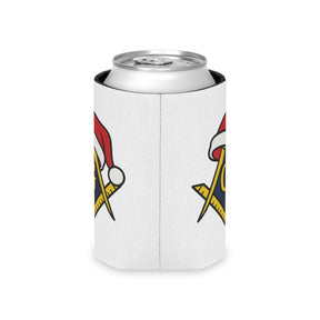 Master Mason Blue Lodge Can Cooler - Square & Compass G Christmas Edition - Bricks Masons