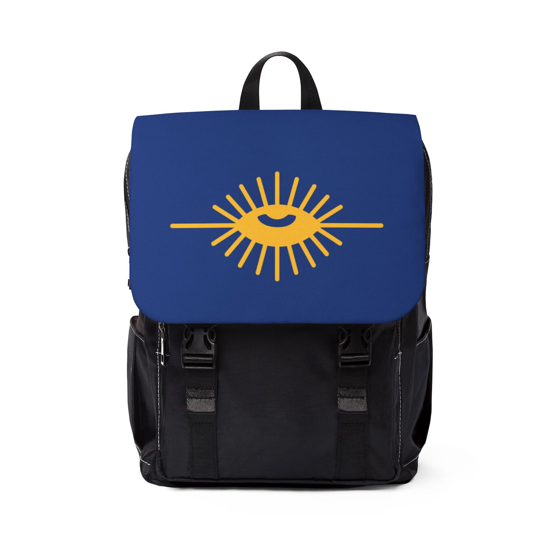 Knights of the All Seeing Eye Backpack - Blue & Yellow Adjustable Straps - Bricks Masons
