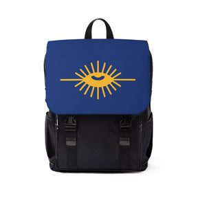Knights of the All Seeing Eye Backpack - Blue & Yellow Adjustable Straps - Bricks Masons