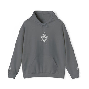 Allied Masonic Degrees Hoodie - Soft Cotton Poly Blend Embroidered Front Motif - Bricks Masons