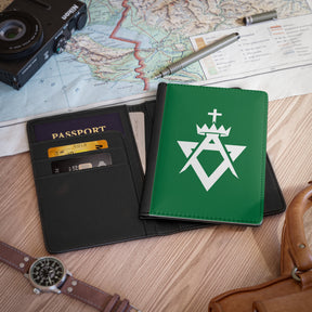 Allied Masonic Degrees Passport Cover - Green PU Leather - Bricks Masons