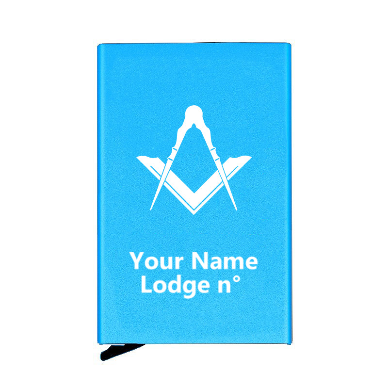 Master Mason Blue Lodge Credit Card Holder - Various Colors - Bricks Masons