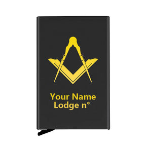 Master Mason Blue Lodge Credit Card Holder - Various Colors - Bricks Masons