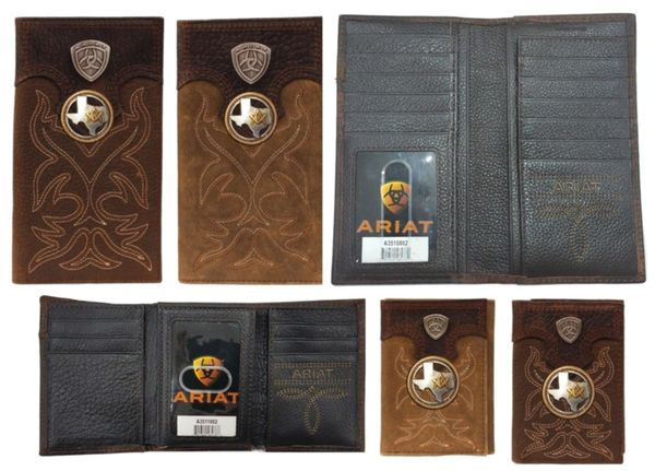 Master Mason Blue Lodge Wallet - American Flag Black & Brown
