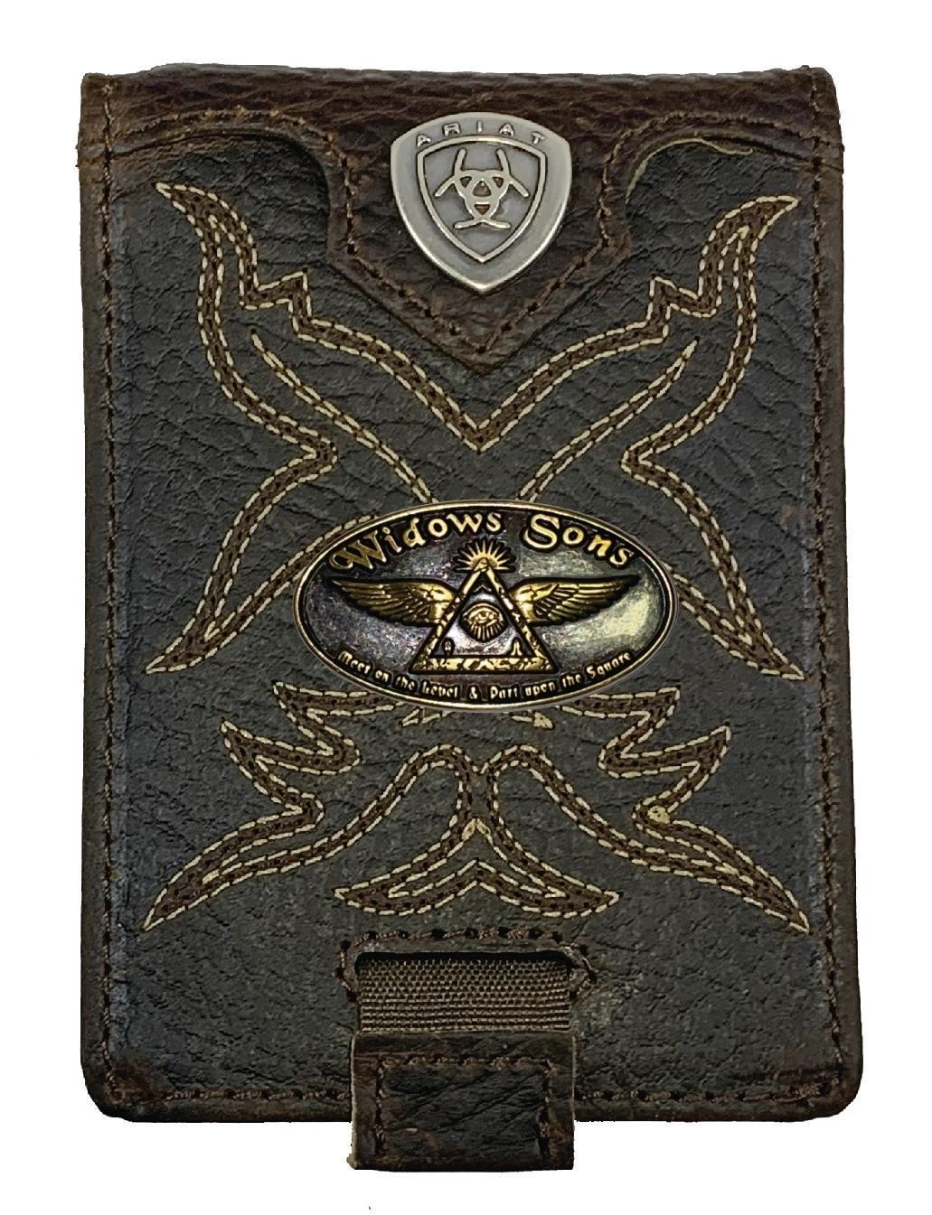 Widows Sons Wallet - Ariat Shield Brown Pop Up Card Case