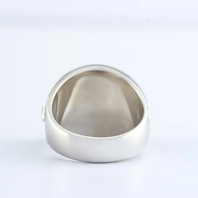 Master Mason Blue Lodge Ring - Sterling Silver S&C G with Stones On The Sides