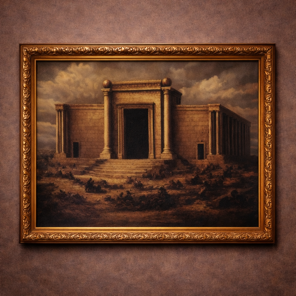 Masonic Canvas - The Temple Rises - Bricks Masons