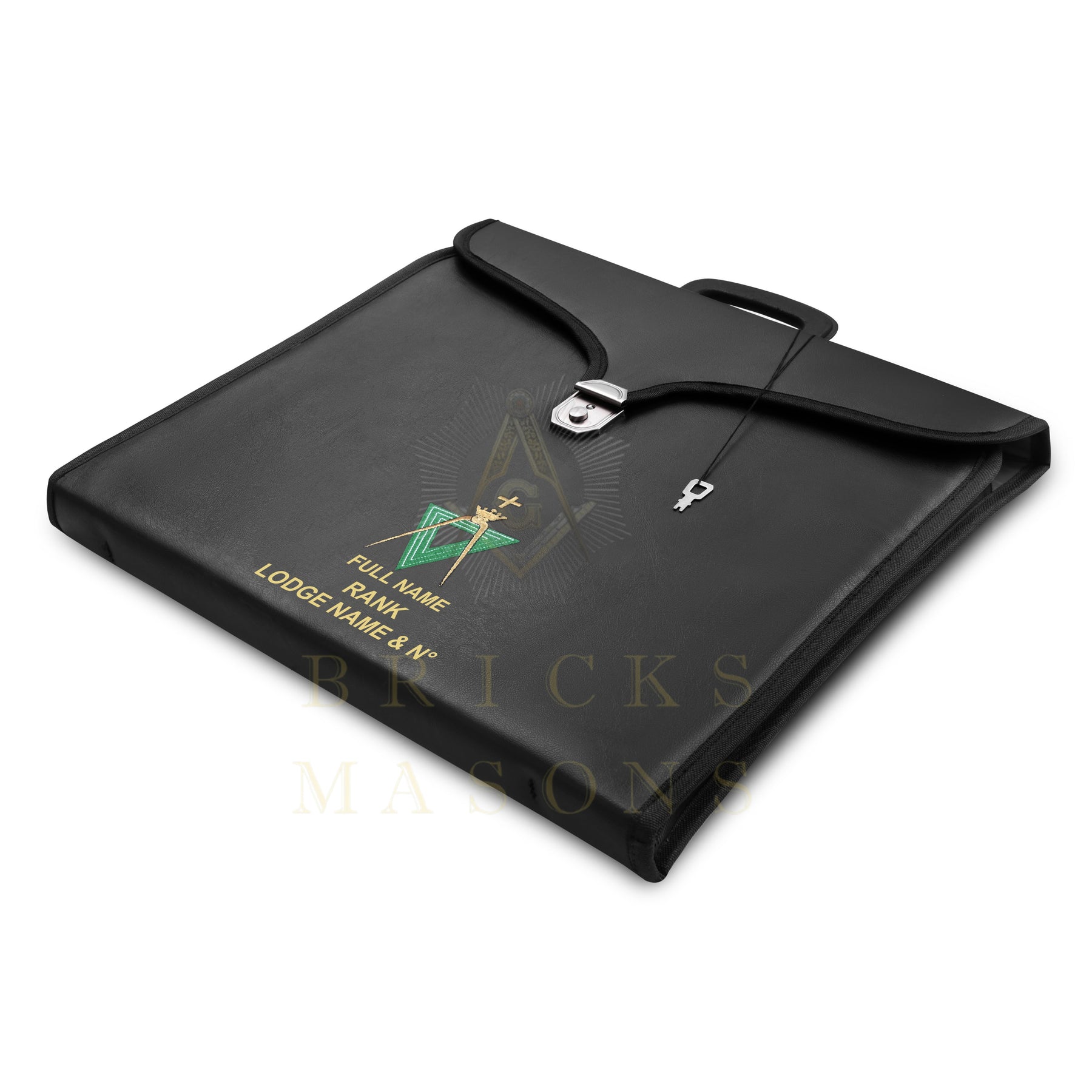 Past Sovereign Master Allied Masonic Degrees Apron Case - Black Imitation Leather MM, WM, Provincial