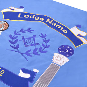 Master Mason Blue Lodge Banner - Blue Personalized Machine Embroidery