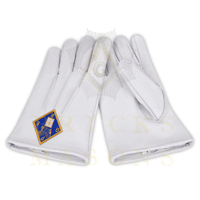 Past Grand Exalted Ruler Elks of the World Gloves - White Leather