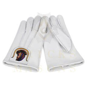 DOI Gloves - White Leather York Rite