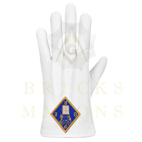 Past Grand Exalted Ruler Elks of the World Gloves - White Leather
