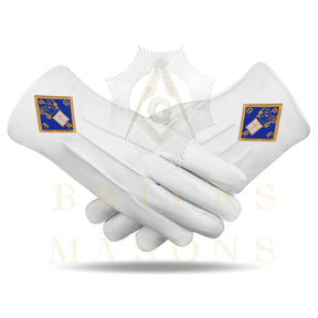 Past Grand Exalted Ruler Elks of the World Gloves - White Leather