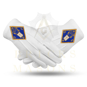 Past Grand Exalted Ruler Elks of the World Gloves - White Cotton