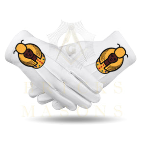 DOI Gloves - White Cotton York Rite