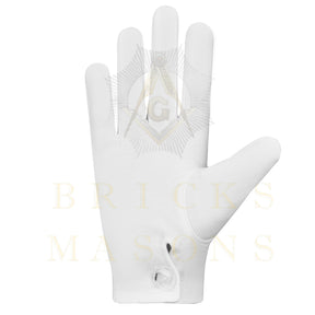 Past Grand Exalted Ruler Elks of the World Gloves - White Cotton