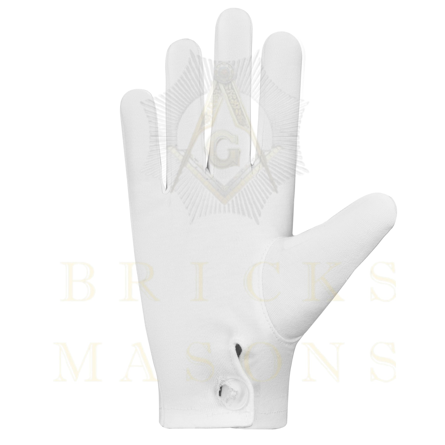 Past Grand Master Blue Lodge Gloves - White Cotton Grand Lodge Officer