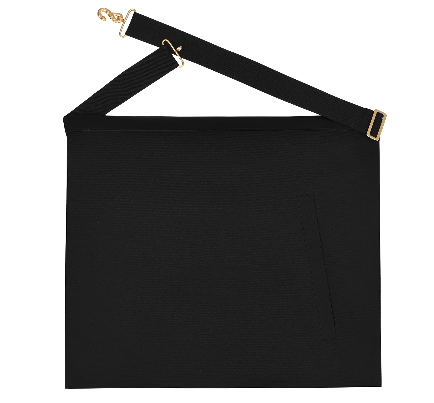 4th Degree Scottish Rite Apron - Black Moire Ribbon & Embroidered Wreath - Bricks Masons