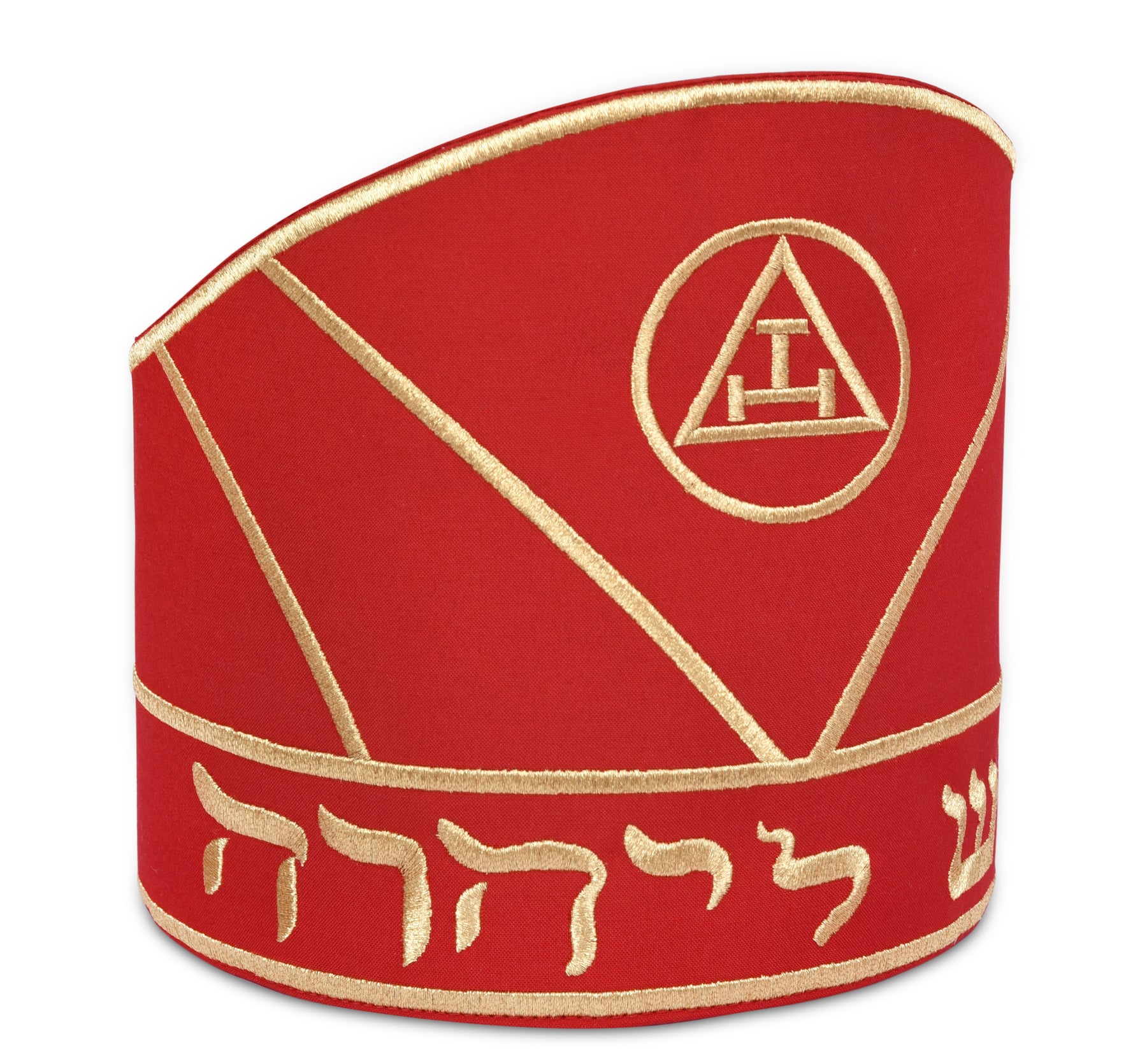 High Priest Royal Arch Chapter Mitre - Red & Gold Embroidery - Bricks Masons