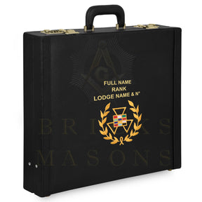 Past Grand High Priest Royal Arch Chapter Apron Case - Gold Machine Embroidery With Red Interior Various Sizes