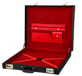 Past Grand High Priest Royal Arch Chapter Apron Case - Gold Machine Embroidery With Red Interior Various Sizes