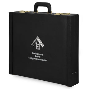 Past Master Craft English Regulation Apron Case - Silver Hand Embroidery Personalization Various Sizes & Materials - Bricks Masons