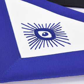 Marshal Blue Lodge Officer Apron - Royal Blue With Silver Plated Snake fitting