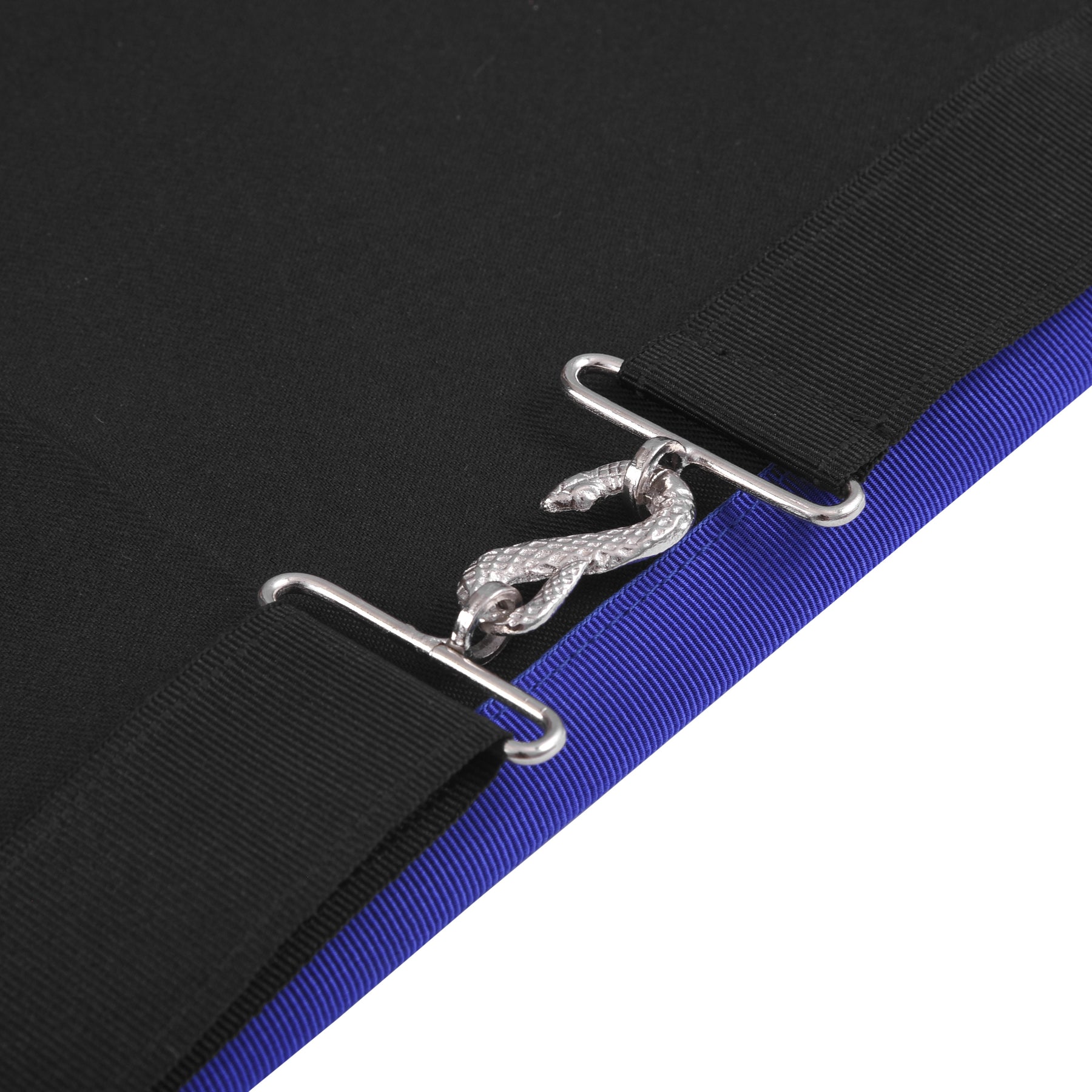 Marshal Blue Lodge Officer Apron - Royal Blue With Silver Plated Snake fitting