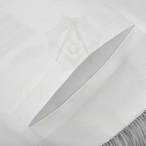 Hand-Painted Apron - Lambskin The Two Pillars of Jachin & Boaz - Bricks Masons