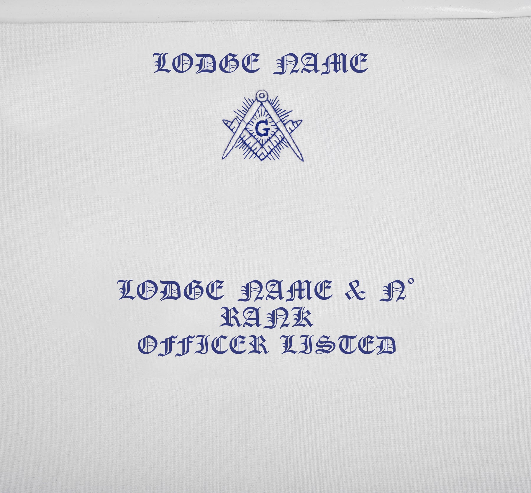 Master Mason Blue Lodge Apron - Custom Hand Embroidery Lodge Presentation - Bricks Masons