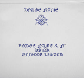 Master Mason Blue Lodge Apron - Custom Hand Embroidery Lodge Presentation - Bricks Masons
