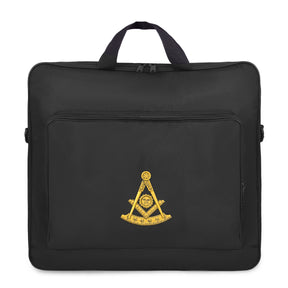 Past Master Blue Lodge California Regulation Apron Case - Black Cordura With Gold Emblem