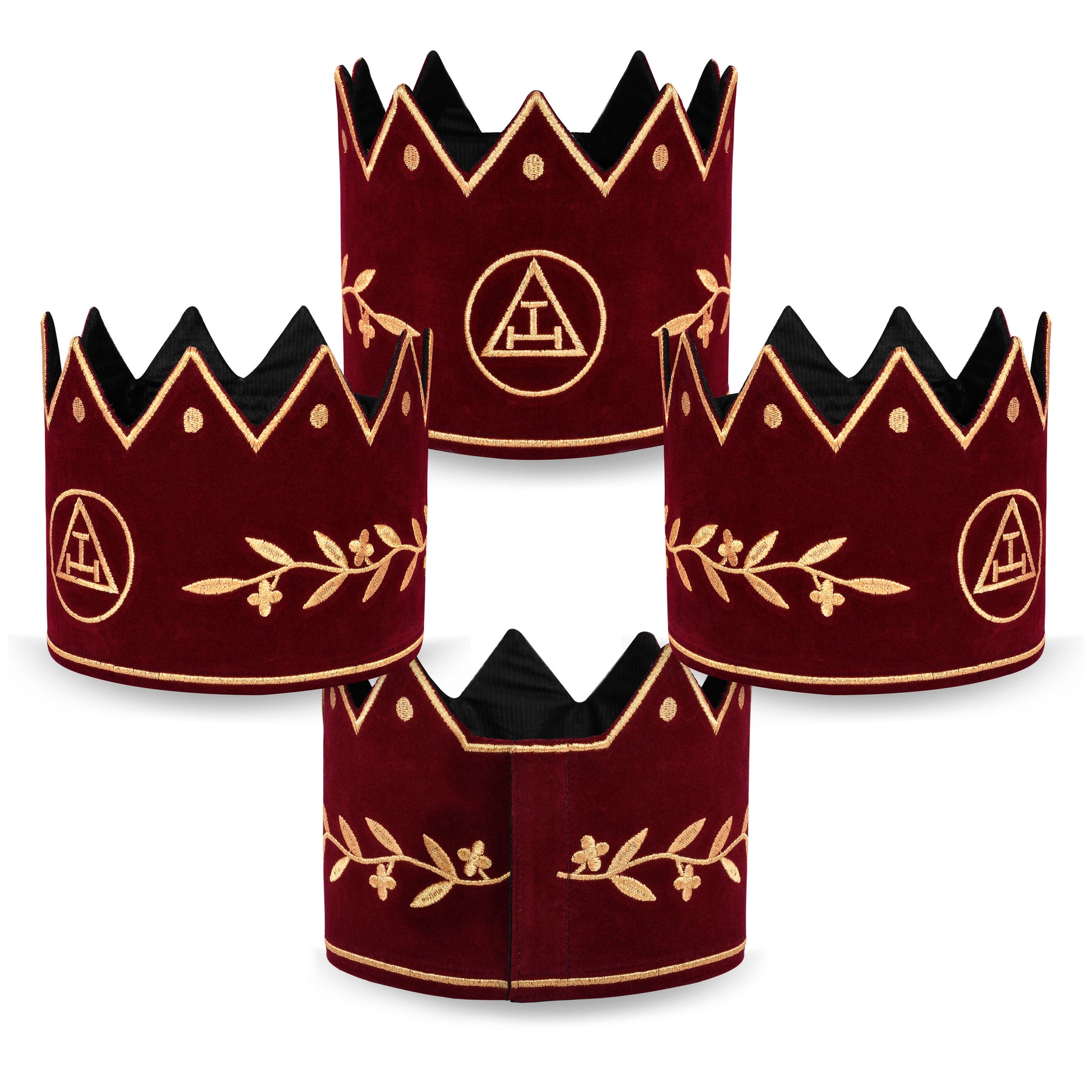 Royal Arch Chapter Crown Cap - Red & Gold - Bricks Masons