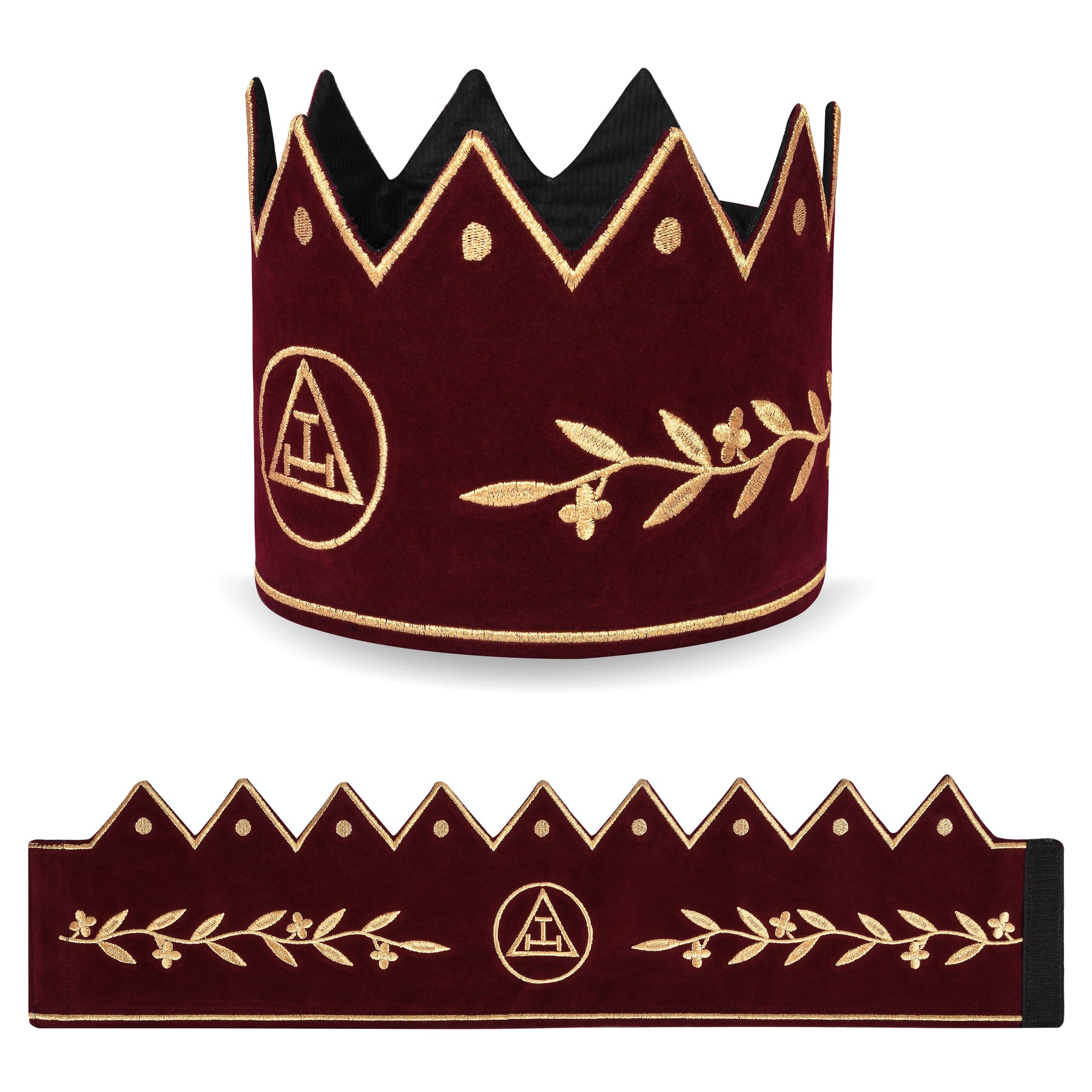 Royal Arch Chapter Crown Cap - Red & Gold - Bricks Masons