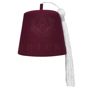 Universal Fez Hat - Maroon Wool With Various Tassel Colors
