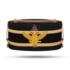 32nd Degree Scottish Rite Crown Cap - Wings Up With Gold Cord - Bricks Masons