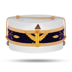 33rd Degree Scottish Rite Crown Cap - Wings Up Hand Embroidery With Gold Bullion - Bricks Masons