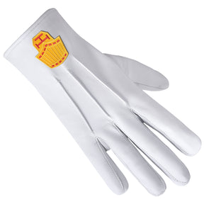 High Priest Royal Arch Chapter Glove - White Leather - Bricks Masons