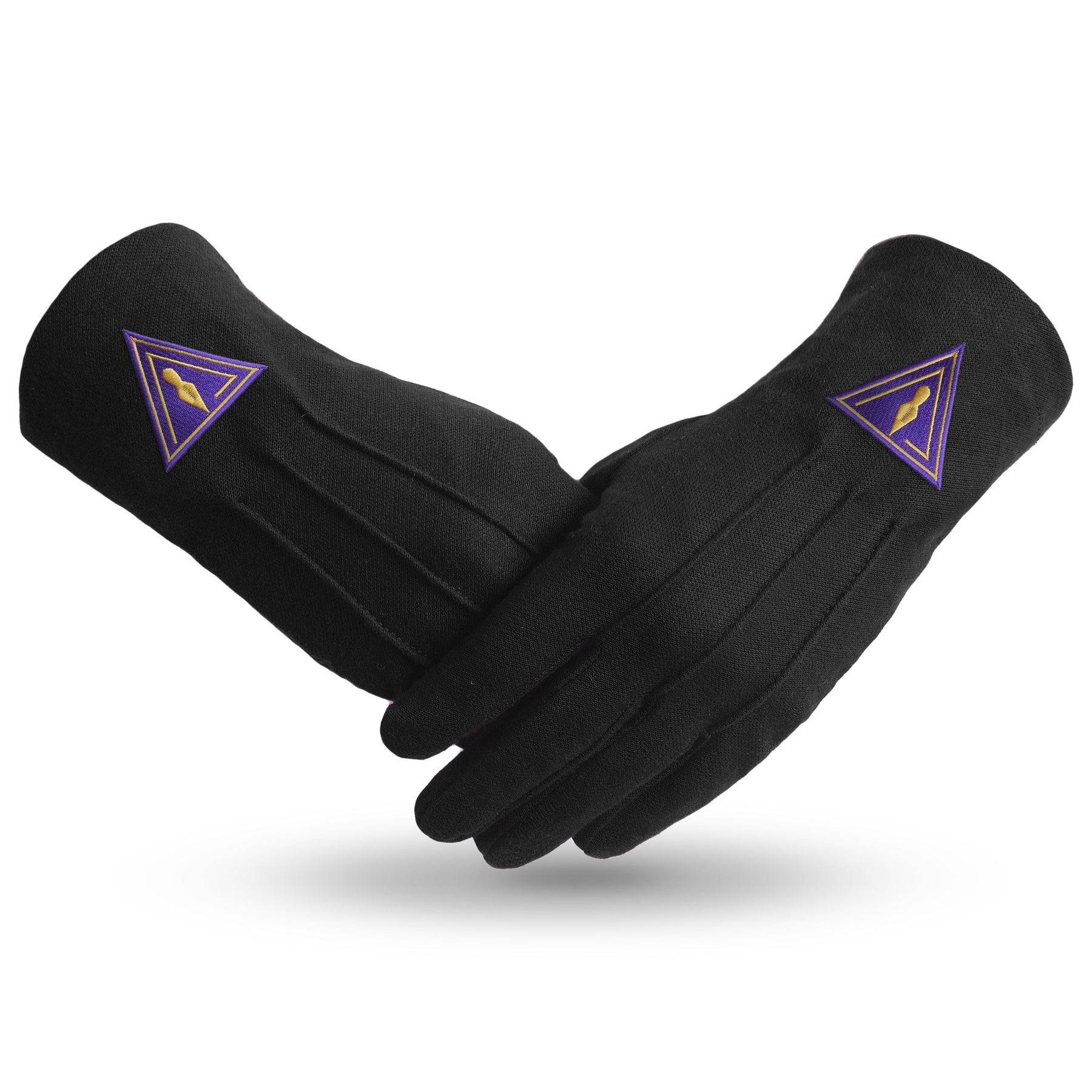 Royal & Select Masters English Regulation Glove - Black Cotton With Purple Patch - Bricks Masons