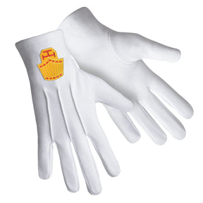 High Priest Royal Arch Chapter Glove - White Pure Cotton - Bricks Masons