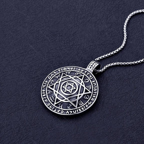 Ancient Israel Necklace - Seal Of Solomon Talisman Hexagram - Bricks Masons