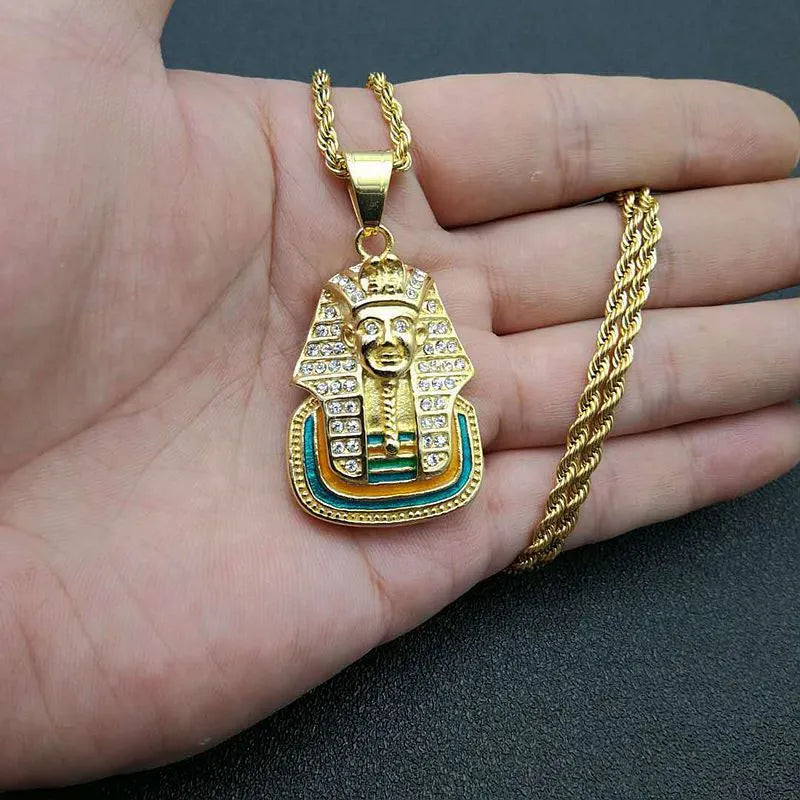 Ancient Egypt Pendant - Zinc Alloy With Sparkling Zircon - Bricks Masons