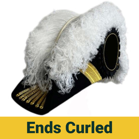 Grand Encampment Officer Knights Templar Chapeau - All White Plumes