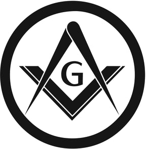 Master Mason Blue Lodge Car Door Light Projector - 2 Pieces Wireless LED Square & Compass - Bricks Masons