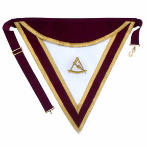 Officers & Past Master Royal & Select Masters English Regulation Apron - Maroon