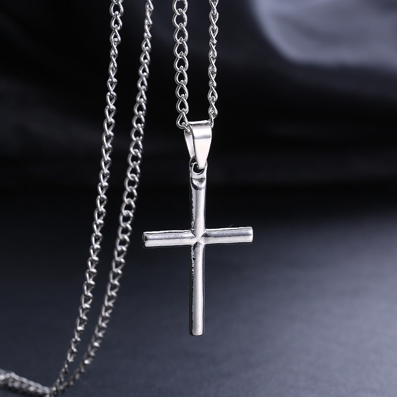 Knights Templar Commandery Necklace - Medieval Titanium Steel Cross - Bricks Masons