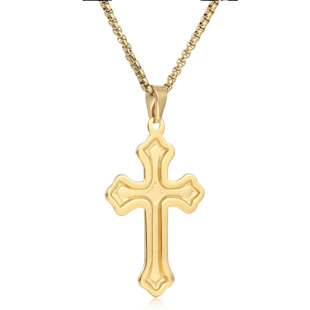 Knights Templar Commandery Necklace - Silver & Gold Cross-Shaped Pendant - Bricks Masons