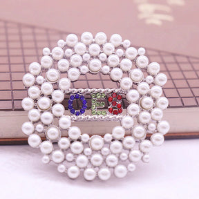 OES Brooch - Order Eastern Star Pearls