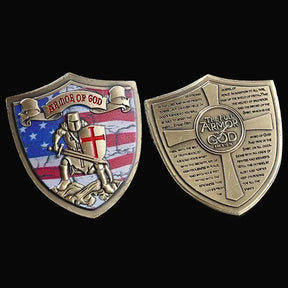 Knights Templar Commandery Coin - US Armor Of God - Bricks Masons